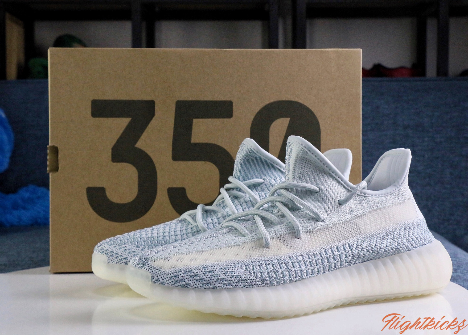 2019 Yeezy 350 V2  Cloud White  None Reflective（Ln5 A1)
