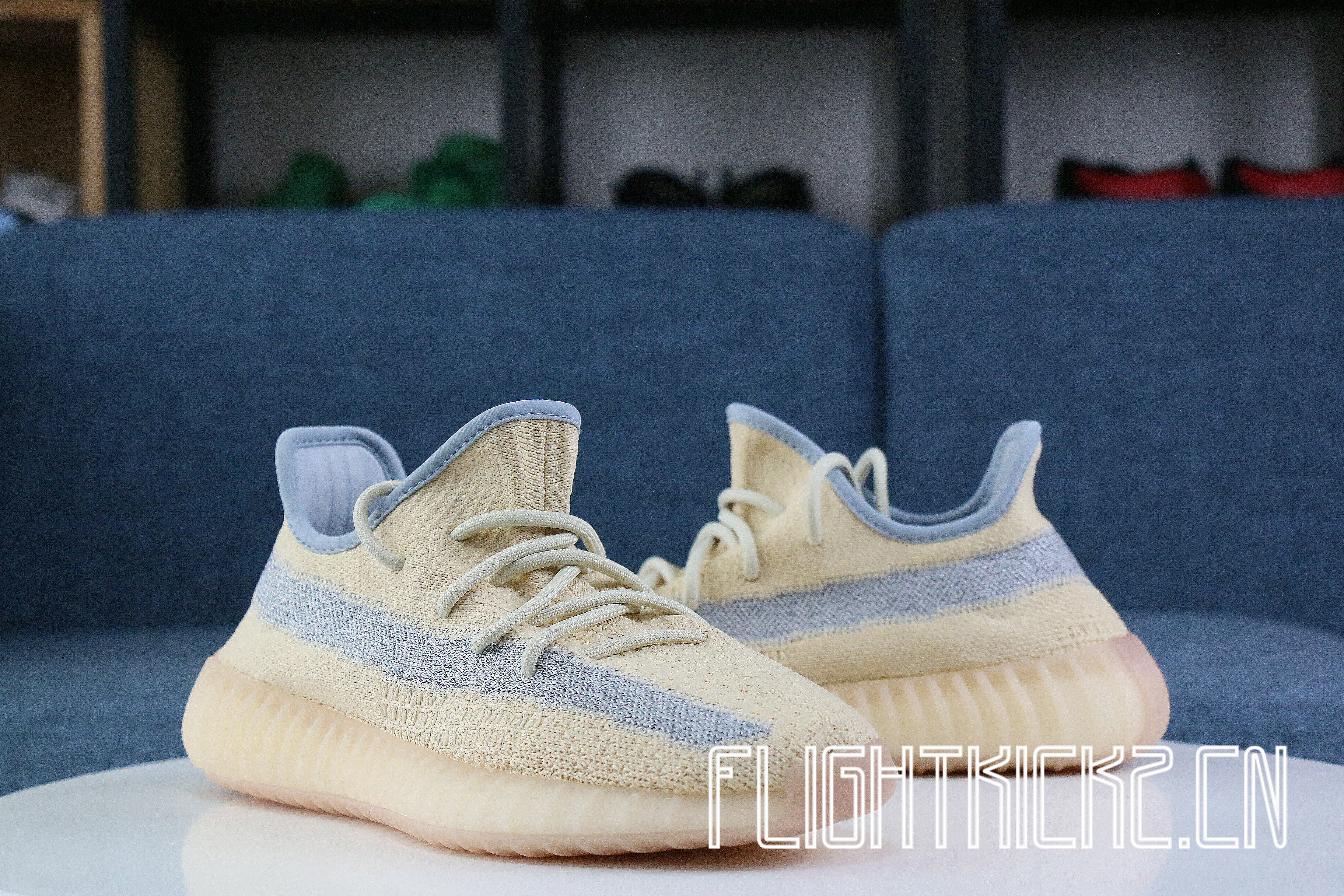 2020 Yeezy 350 V2  Linen  Reflective Strip(LN5 A1)
