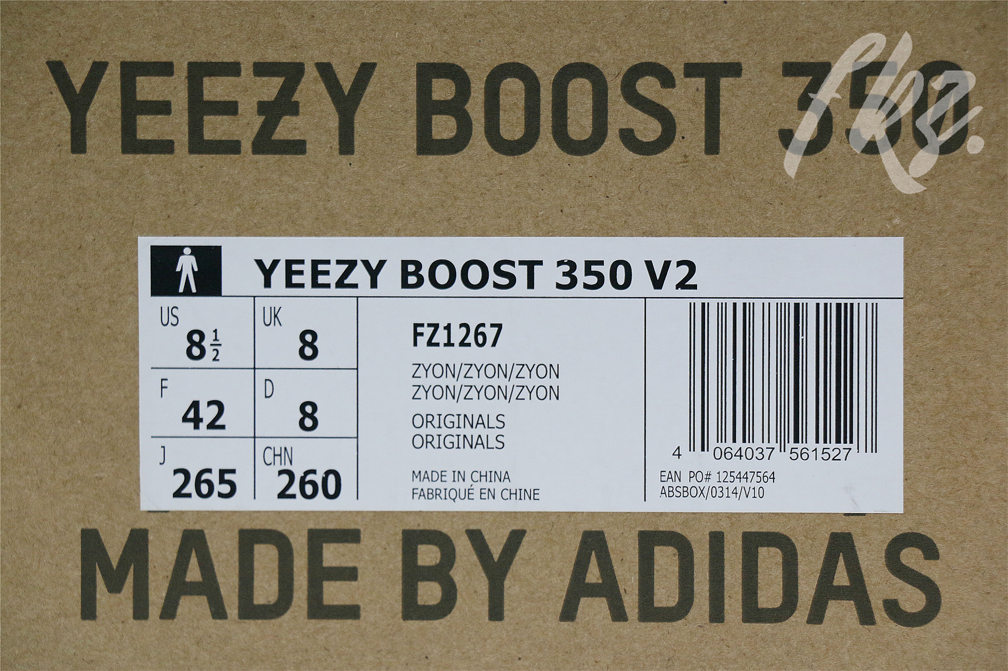 2020 Yeezy 350 V2  Zyon  （Ln5 A1)