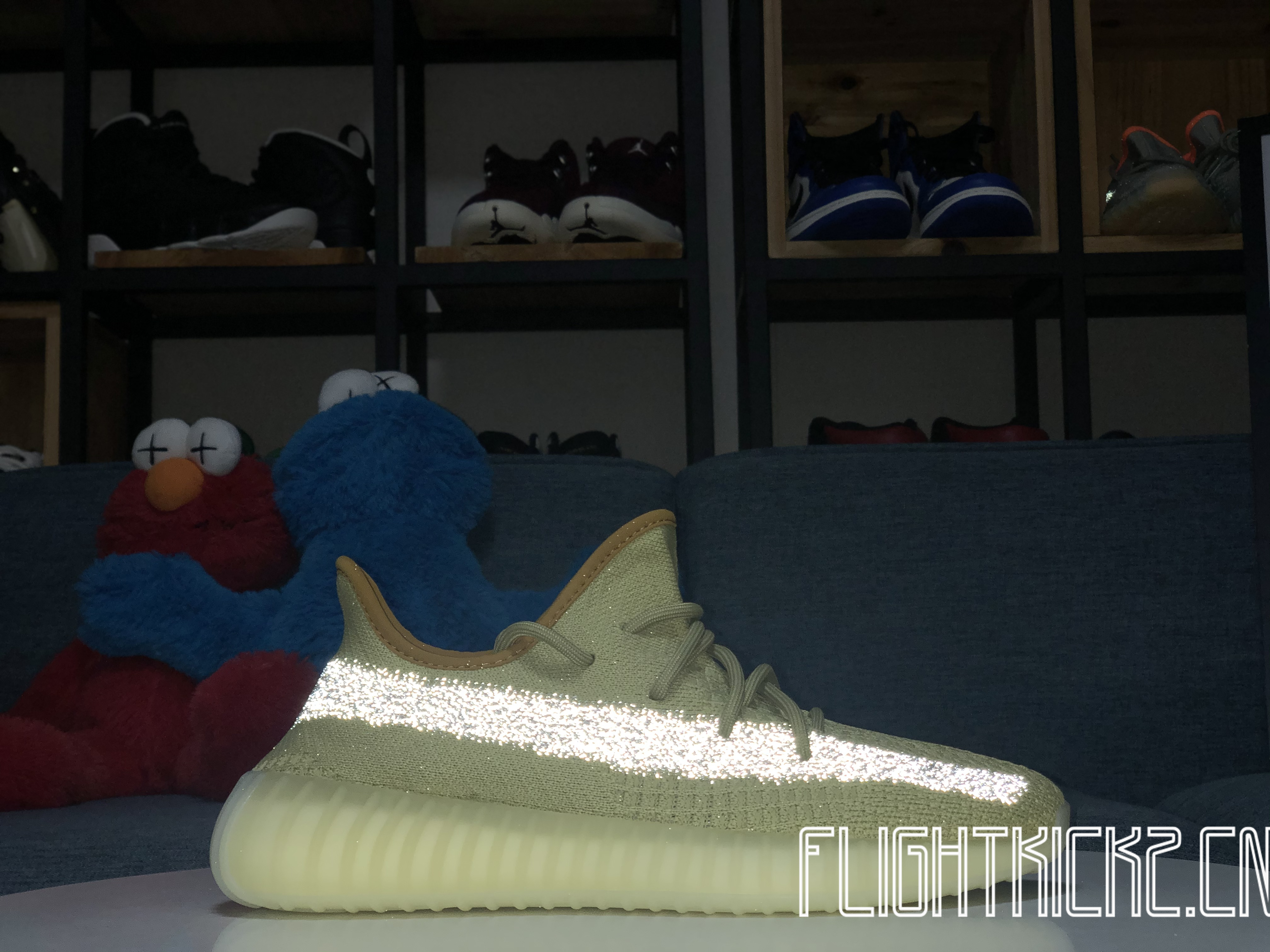 2020 Yeezy 350 V2  Marsh  Reflective Stripe(Ln5 A1)