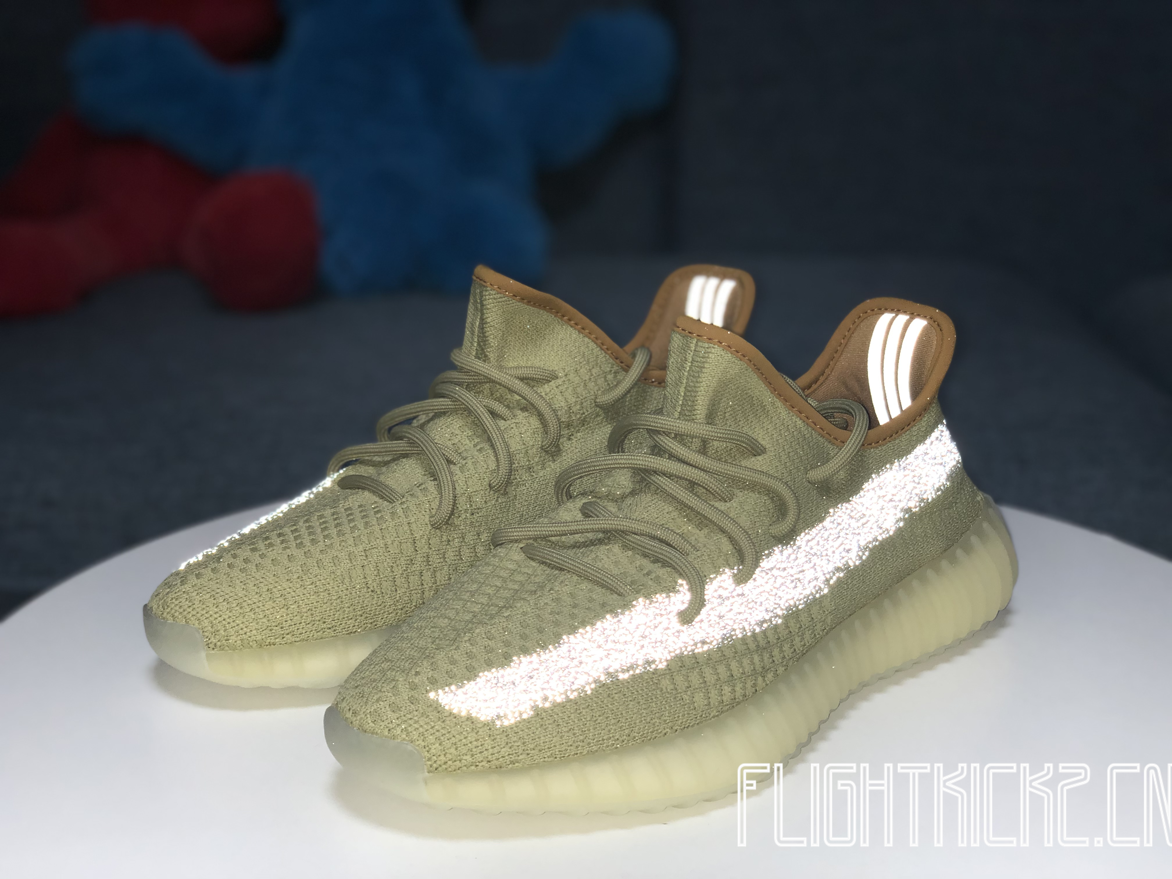 2020 Yeezy 350 V2  Marsh  Reflective Stripe(Ln5 A1)
