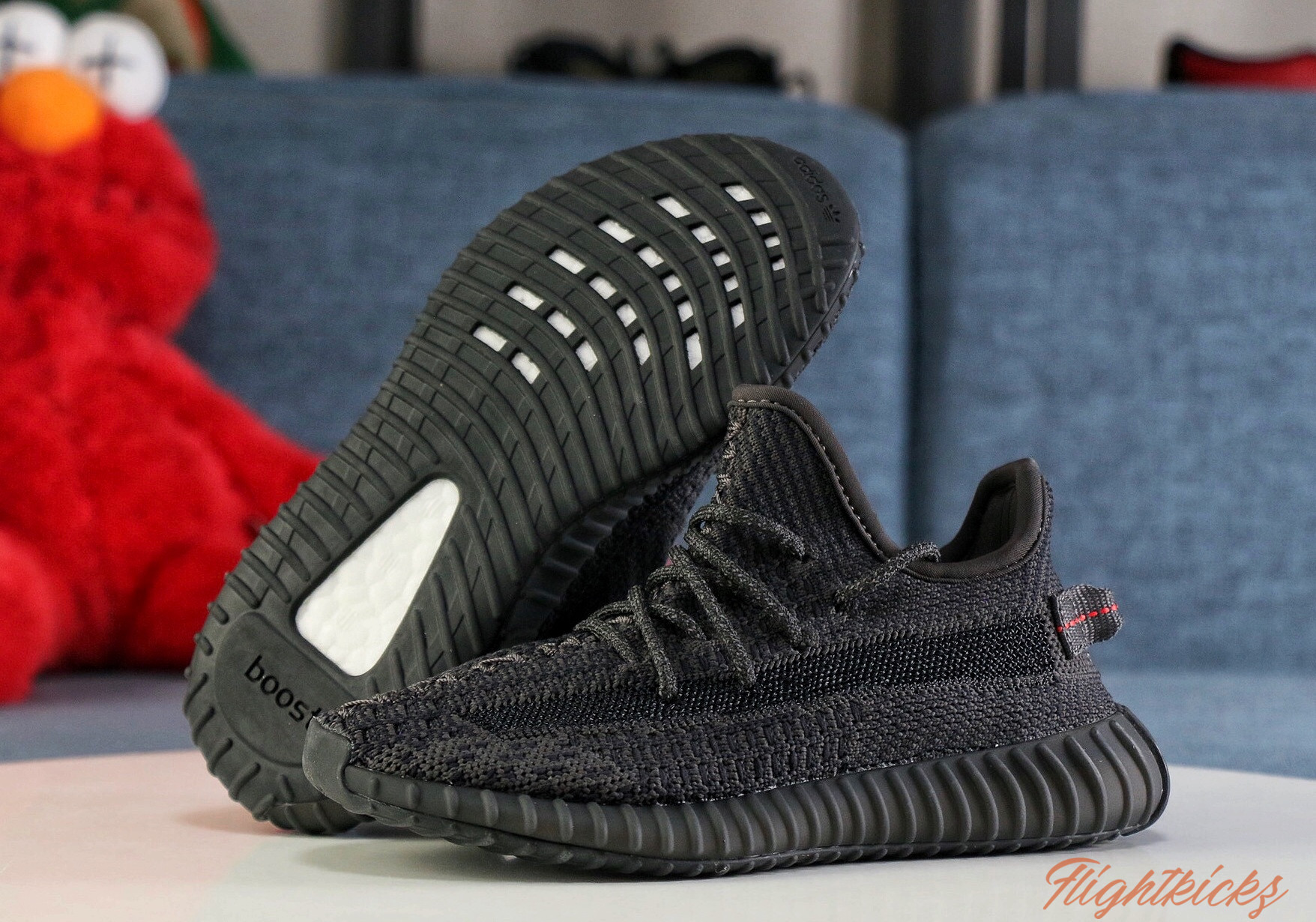 Yeezy 350 Boost   Black Static  NR Kid (Ln5 A1)