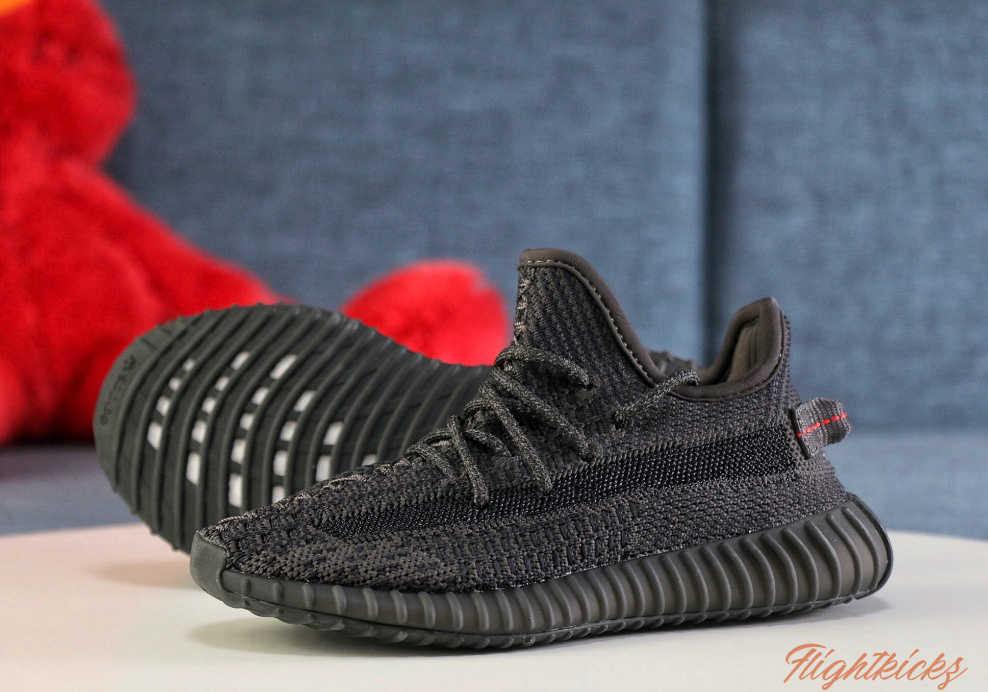 Yeezy 350 Boost   Black Static  NR Kid (Ln5 A1)