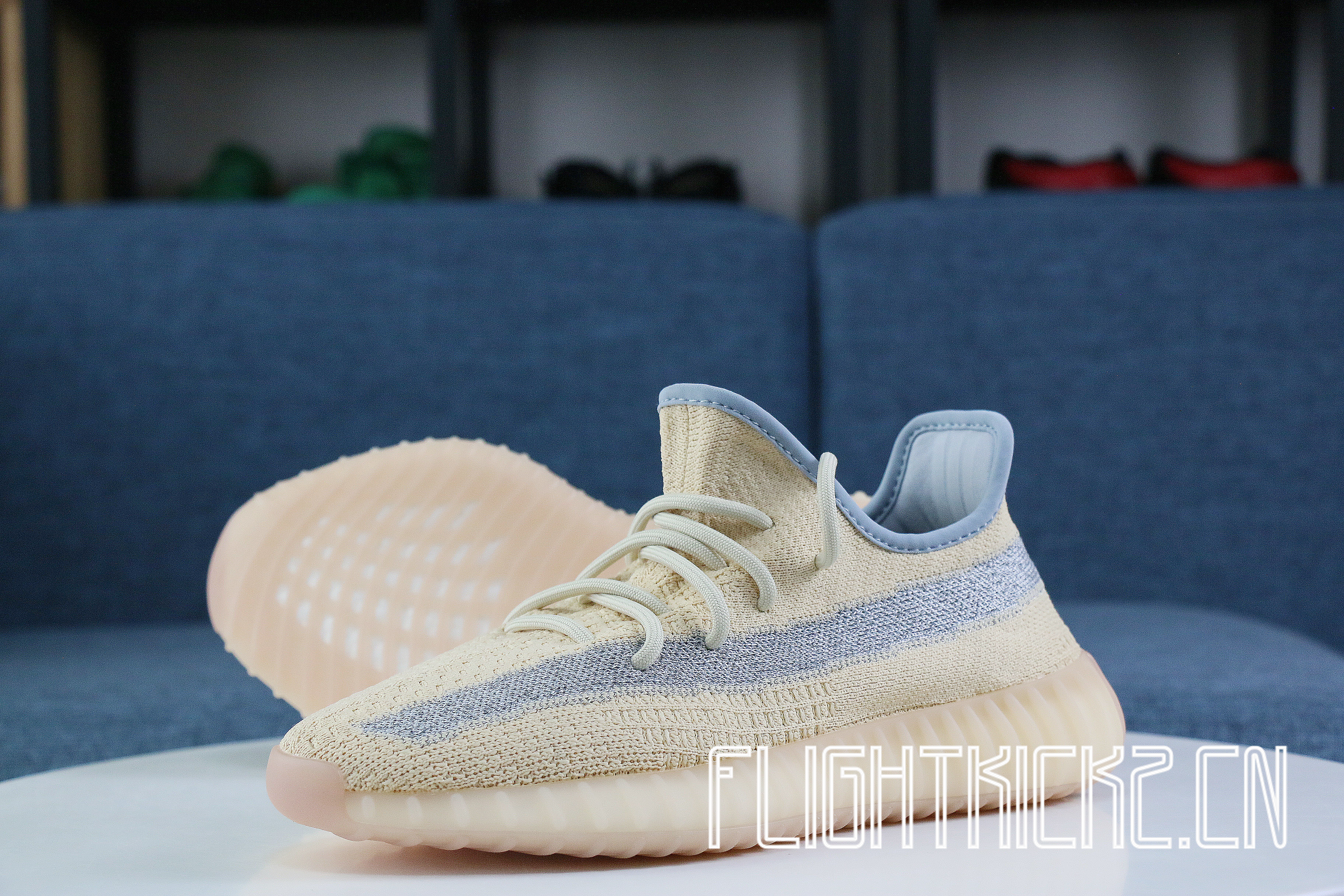 2020 Yeezy 350 V2  Linen  Reflective Strip(LN5 A1)