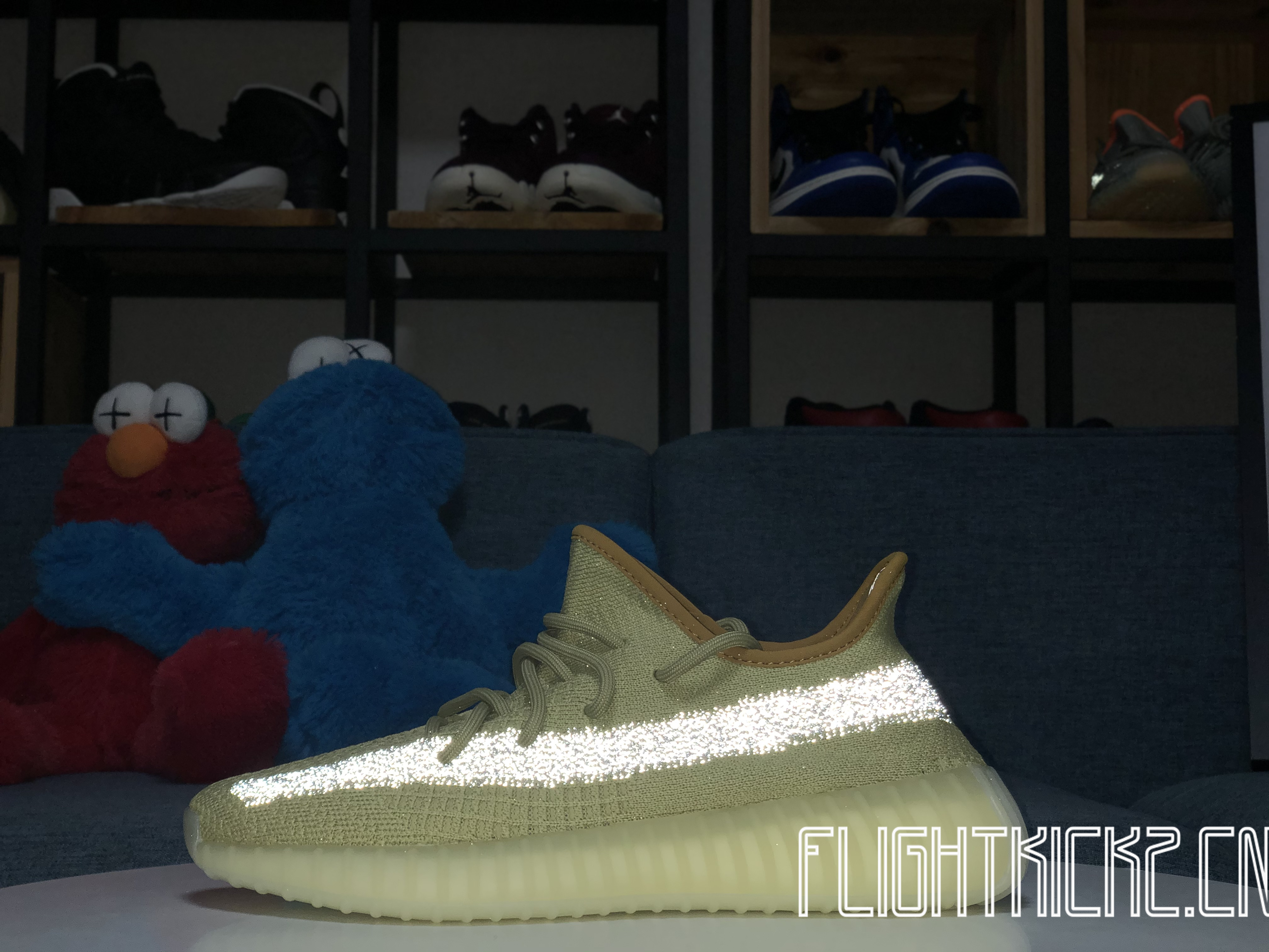 2020 Yeezy 350 V2  Marsh  Reflective Stripe(Ln5 A1)