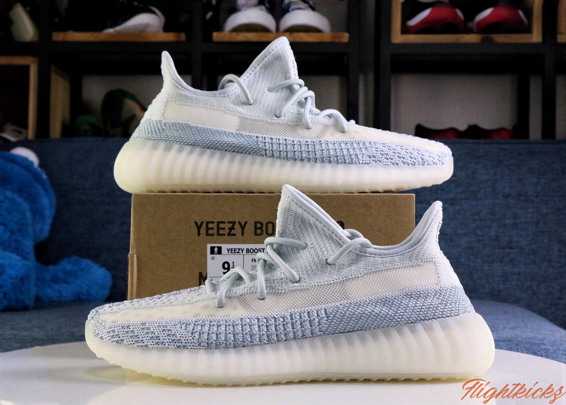 2019 Yeezy 350 V2  Cloud White  None Reflective（Ln5 A1)