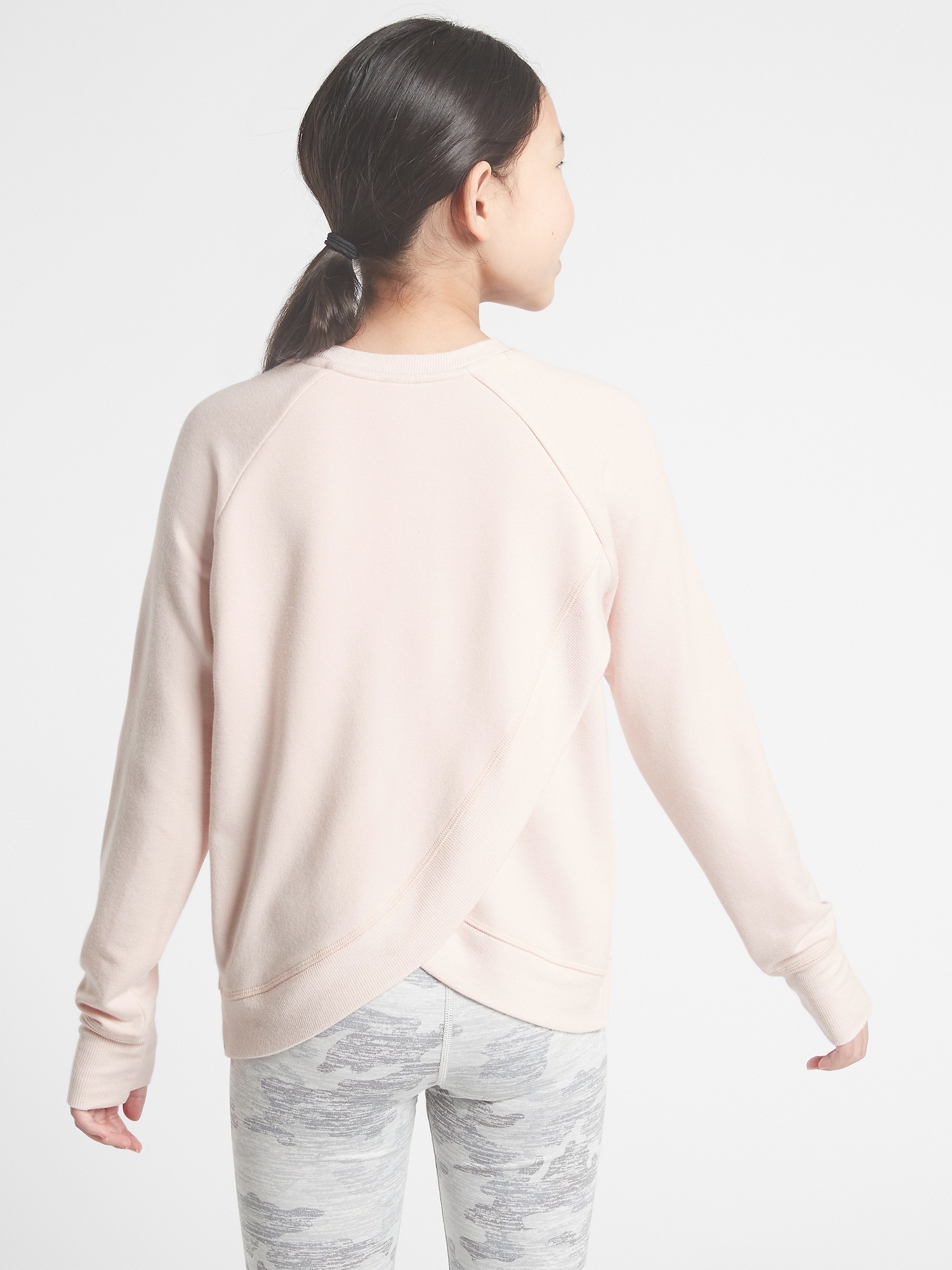 Athleta Girl Cozy Cross Your Fingers Sweatshirt