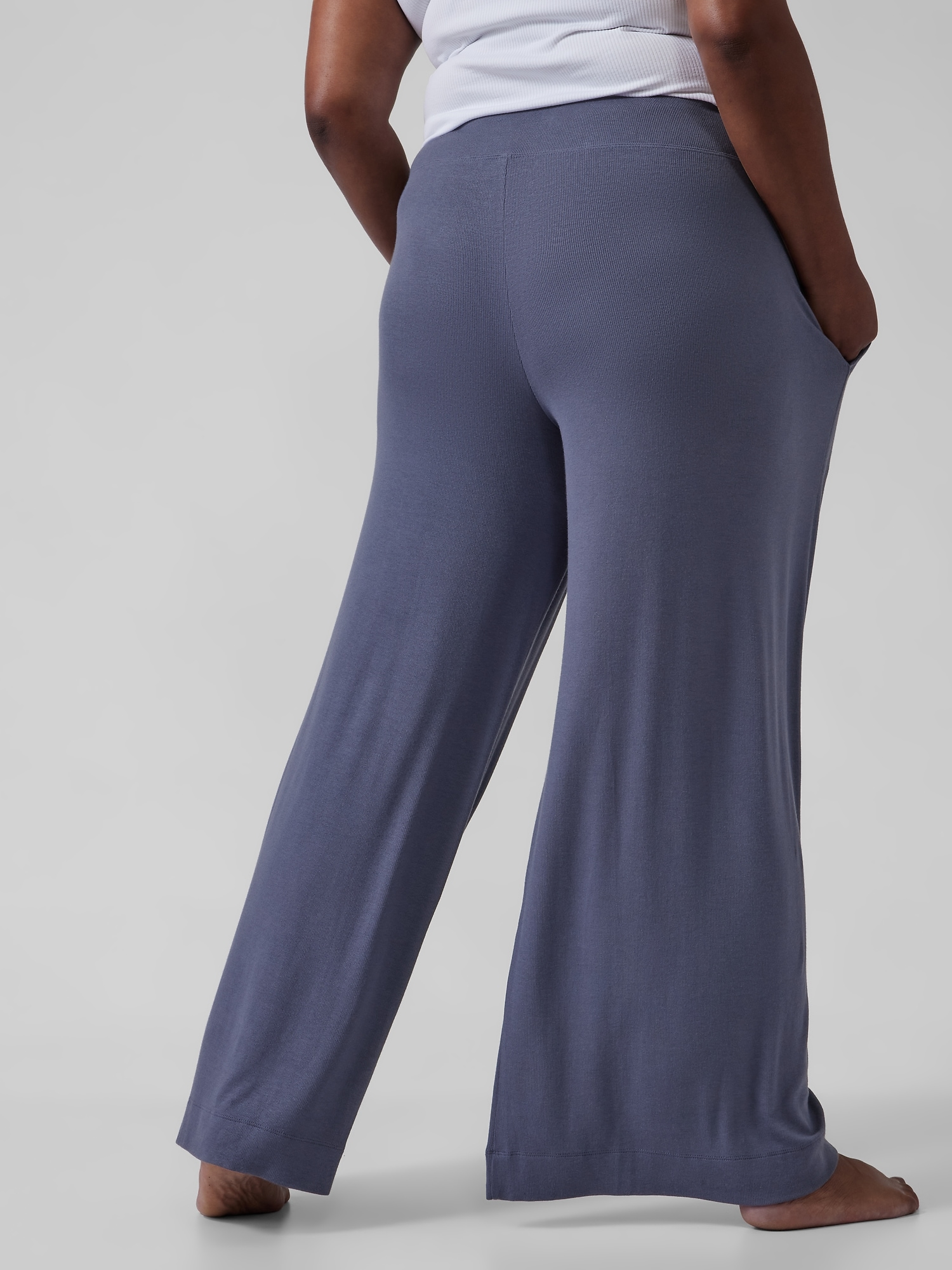 Well Rested Rib Sleep Wide Leg Pant