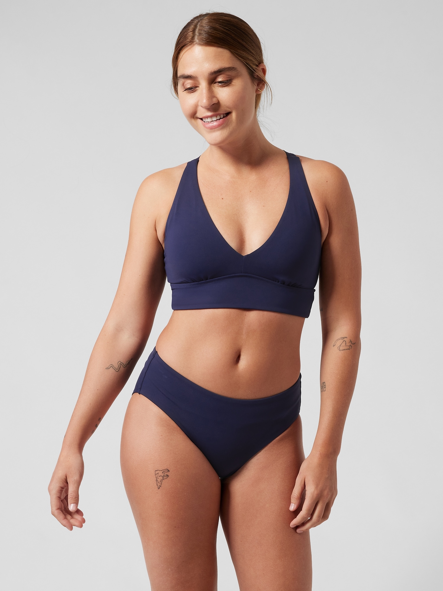 Longline Plunge Bikini Top A