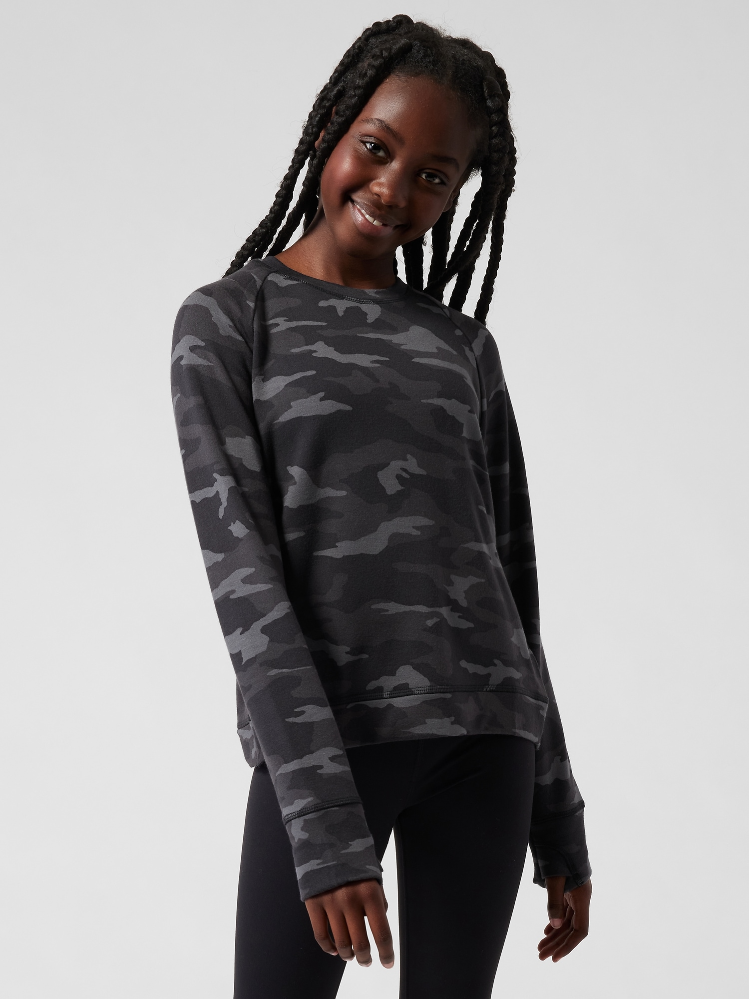 Athleta Girl Cozy Cross Your Fingers Sweatshirt