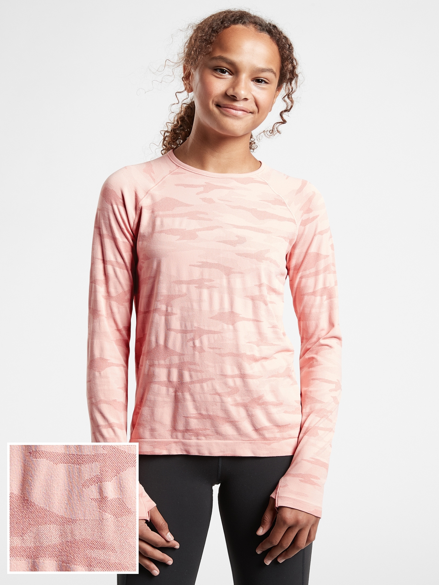 Athleta Girl Power Up Camo Top