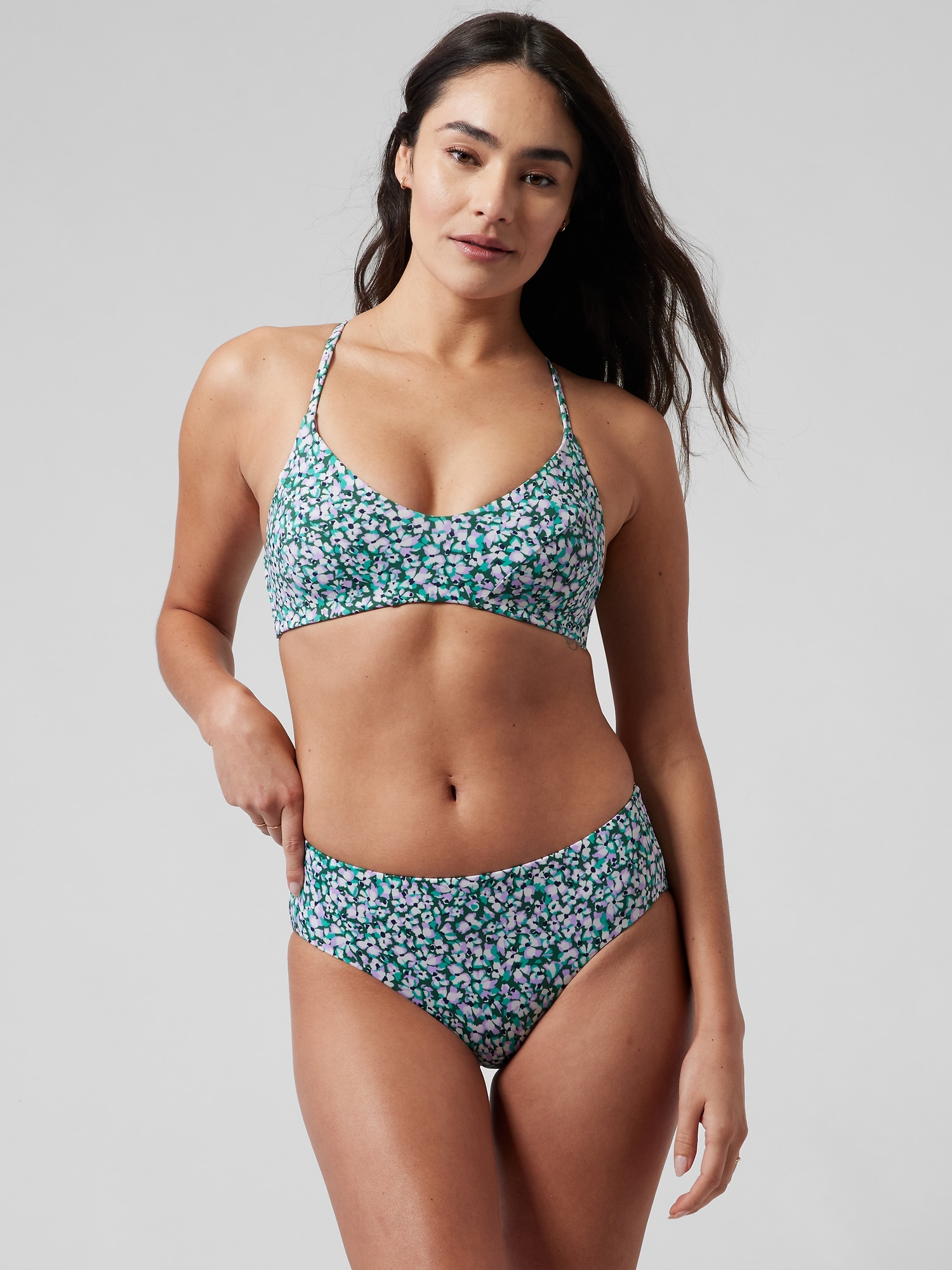 Triangle Printed Bikini Top A