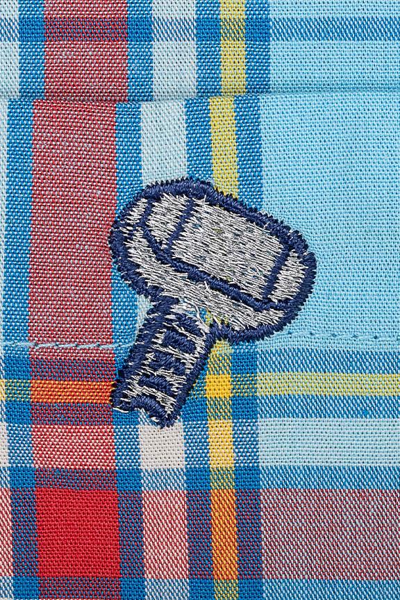 Stitch Shoppe by Loungefly Marvel Thor Plaid Unisex  Derrick  Woven Button Front Shirt