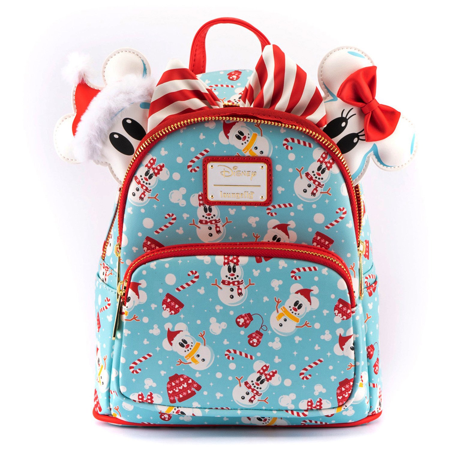 Disney Snowman Mickey and Minnie Mouse Mini Backpack with Ears Headband