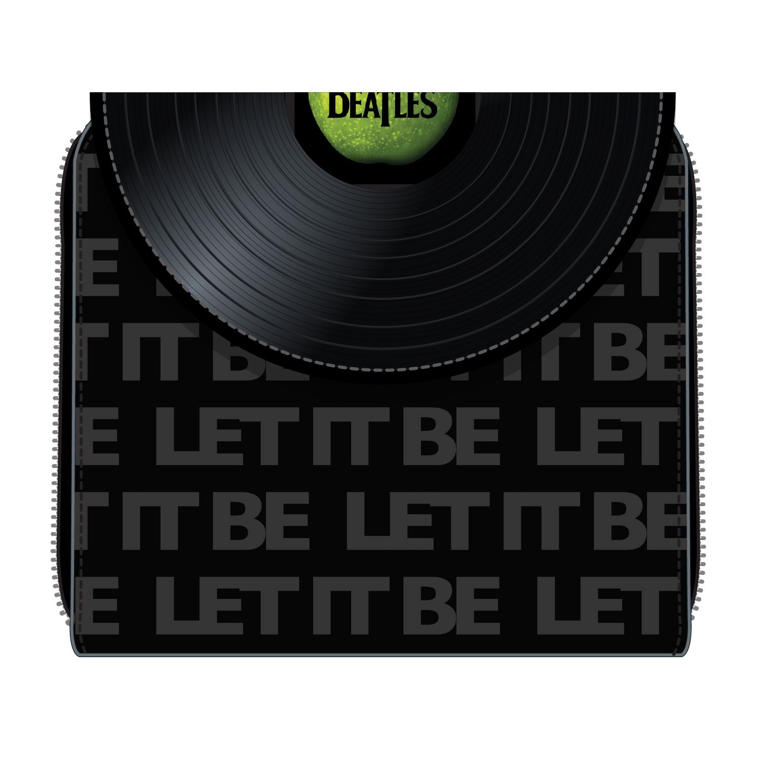The Beatles Let It Be Vinyl Record Zip Around Wallet