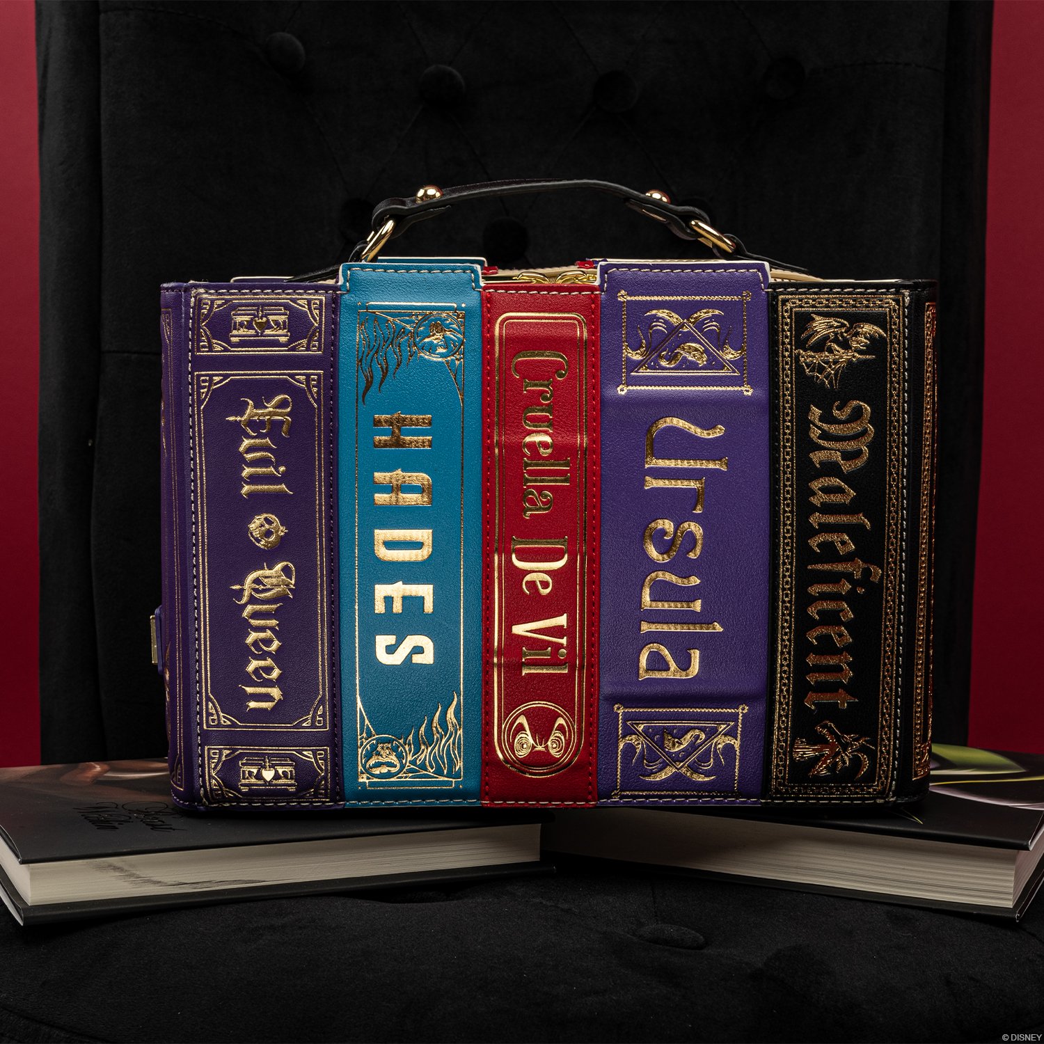 Exclusive - Disney Stitch Shoppe Villains Books Crossbody Bag