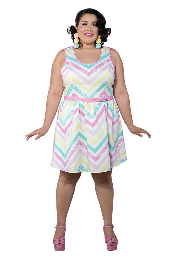 Stitch Shoppe X Barbie™ Chevron  Olivia  Tank Dress