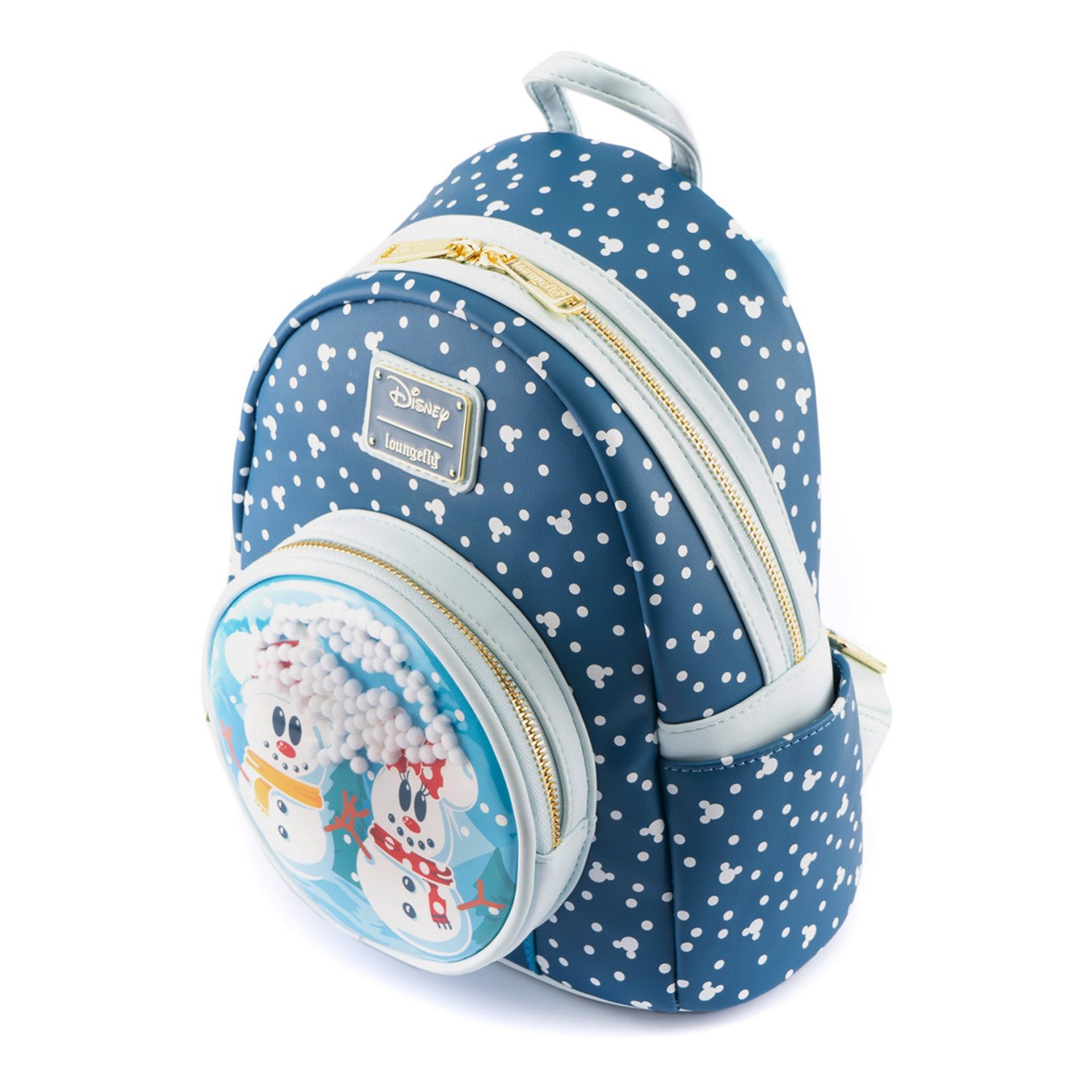 Disney Snowman Mickey and Minnie Mouse Snow Globe Mini Backpack
