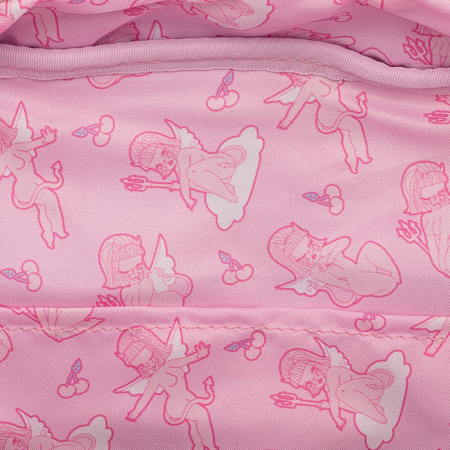 Valfré Lucy Pink Acid Wash Cherry Denim Mini Backpack