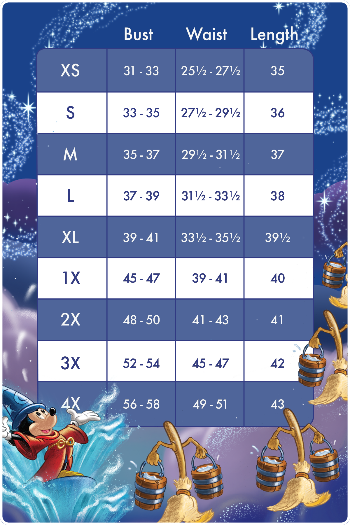 Disney Stitch Shoppe Fantasia Sorcerer's Apprentice  Claire  Long Sleeved Neck Tie Dress