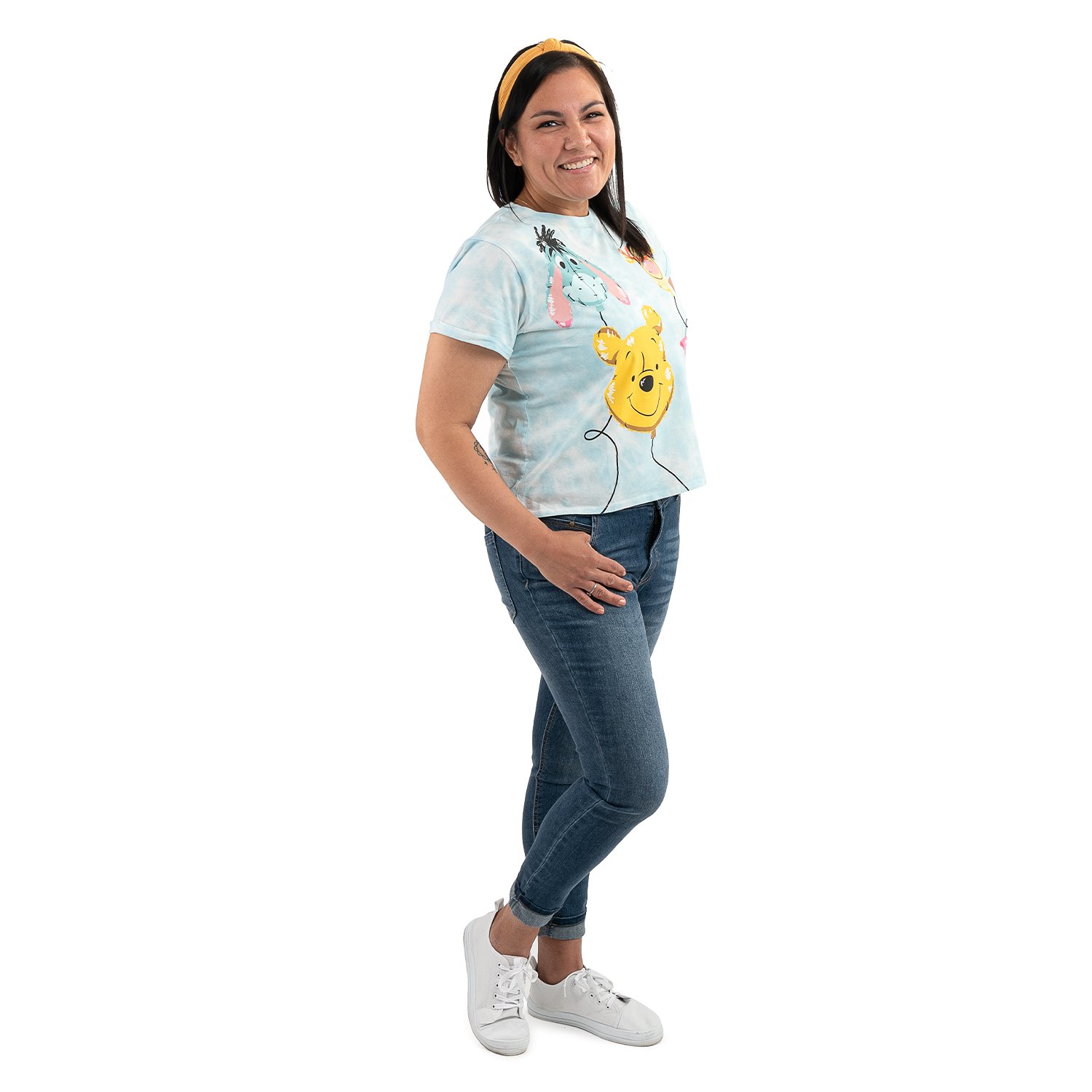 Loungefly Disney Winnie the Pooh & Friends Balloons Crop Blue Tee