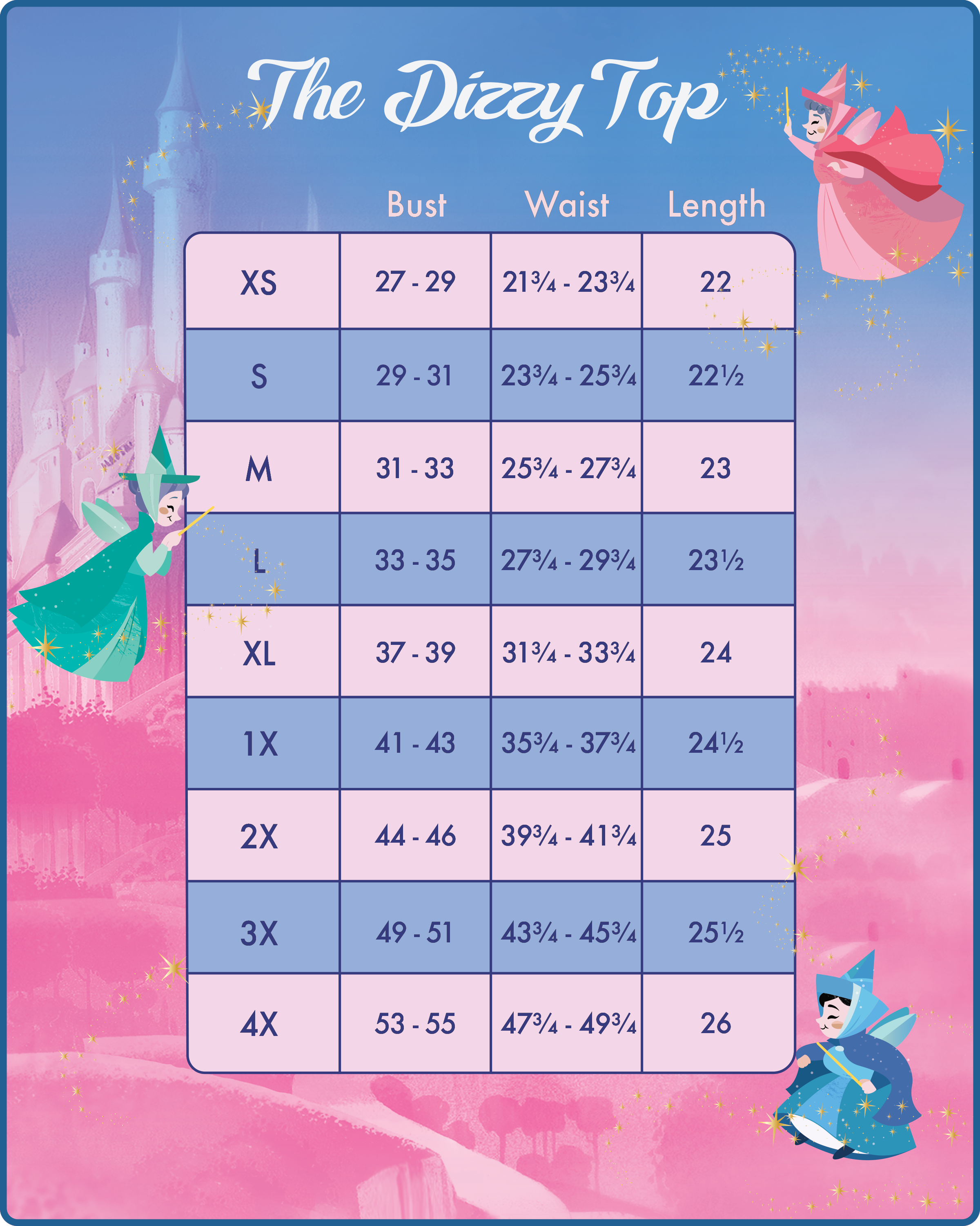 Disney Stitch Shoppe Sleeping Beauty Embroidered  Dizzy  Fashion Top