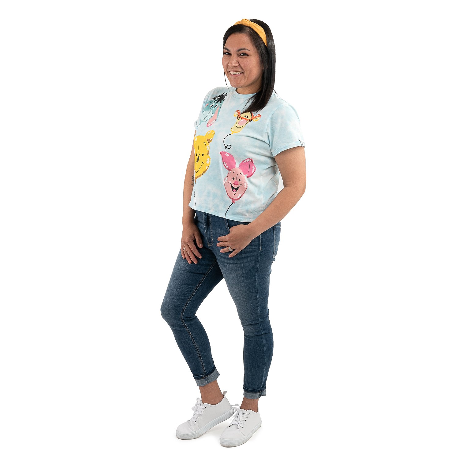 Loungefly Disney Winnie the Pooh & Friends Balloons Crop Blue Tee