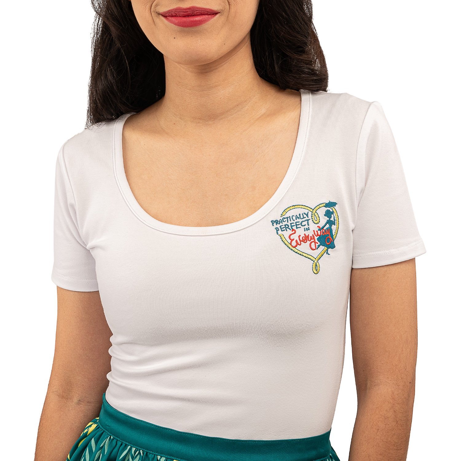 Disney Stitch Shoppe Mary Poppins  Kelly  Embroidered Fashion Top