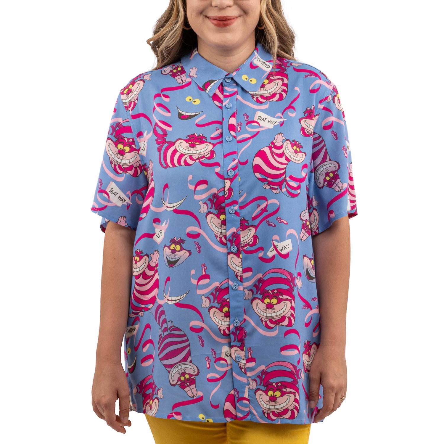 Loungefly Disney Alice in Wonderland Cheshire Cat Camp Shirt
