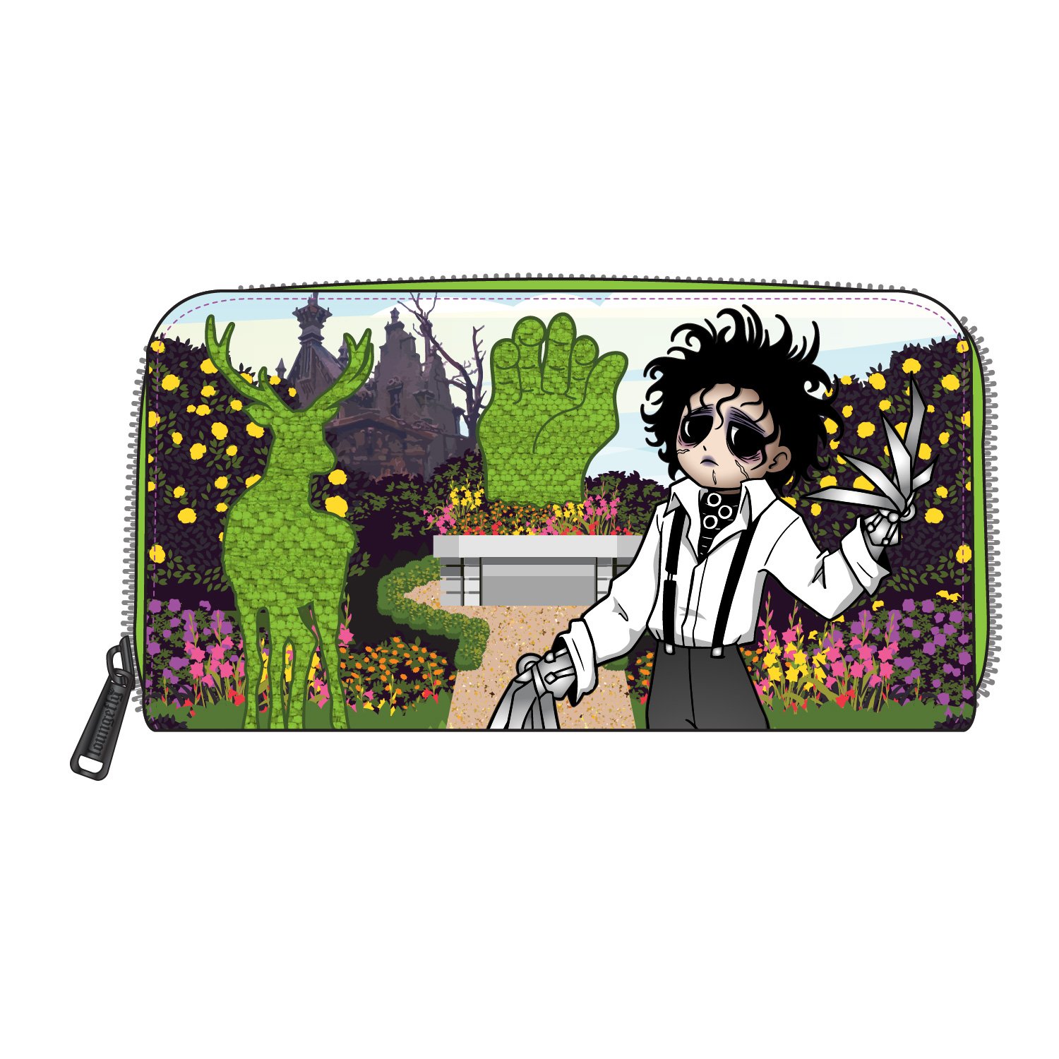 Edward Scissorhands Topiaries Zip Around Wallet