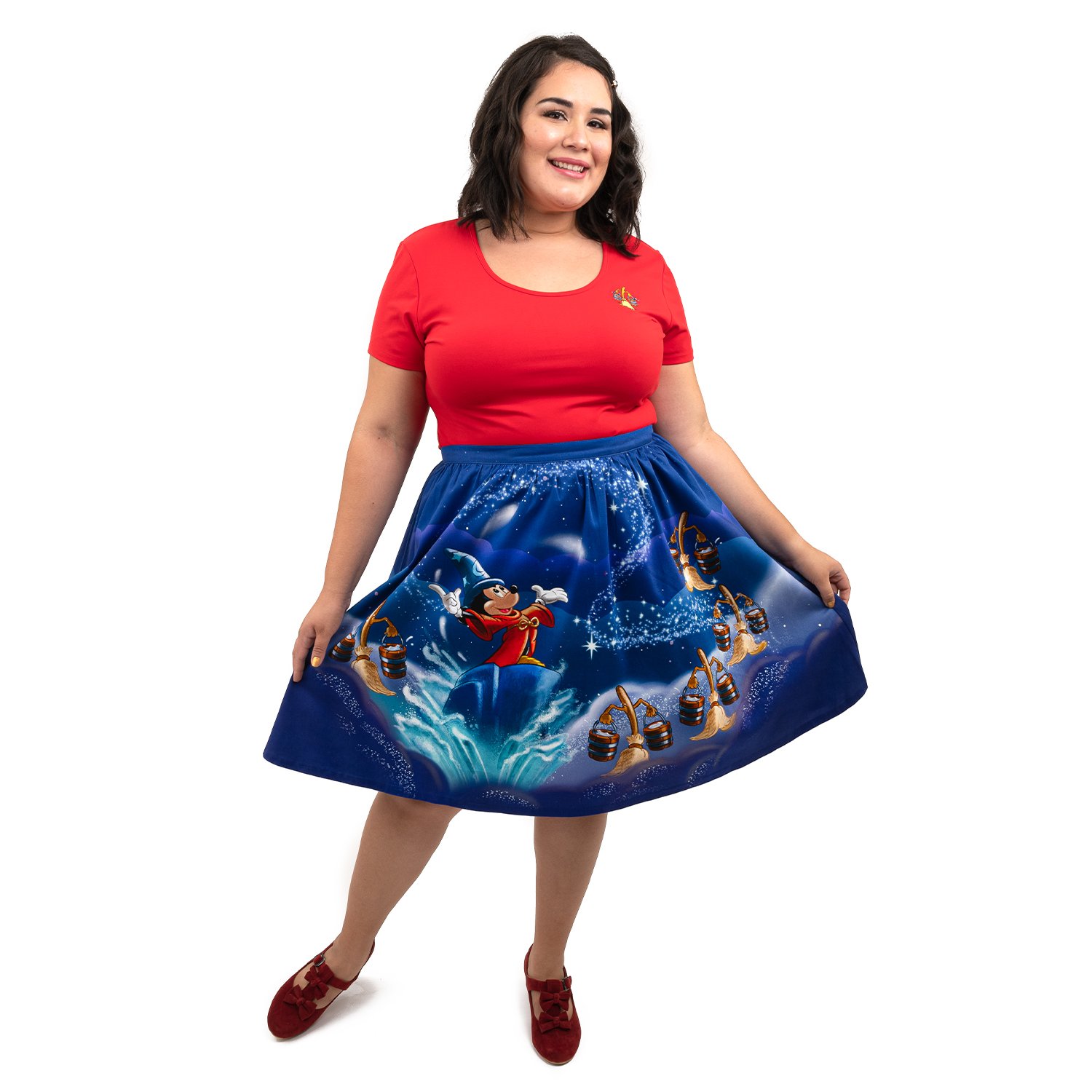 Disney Stitch Shoppe Fantasia Broom  Kelly  Fashion Top