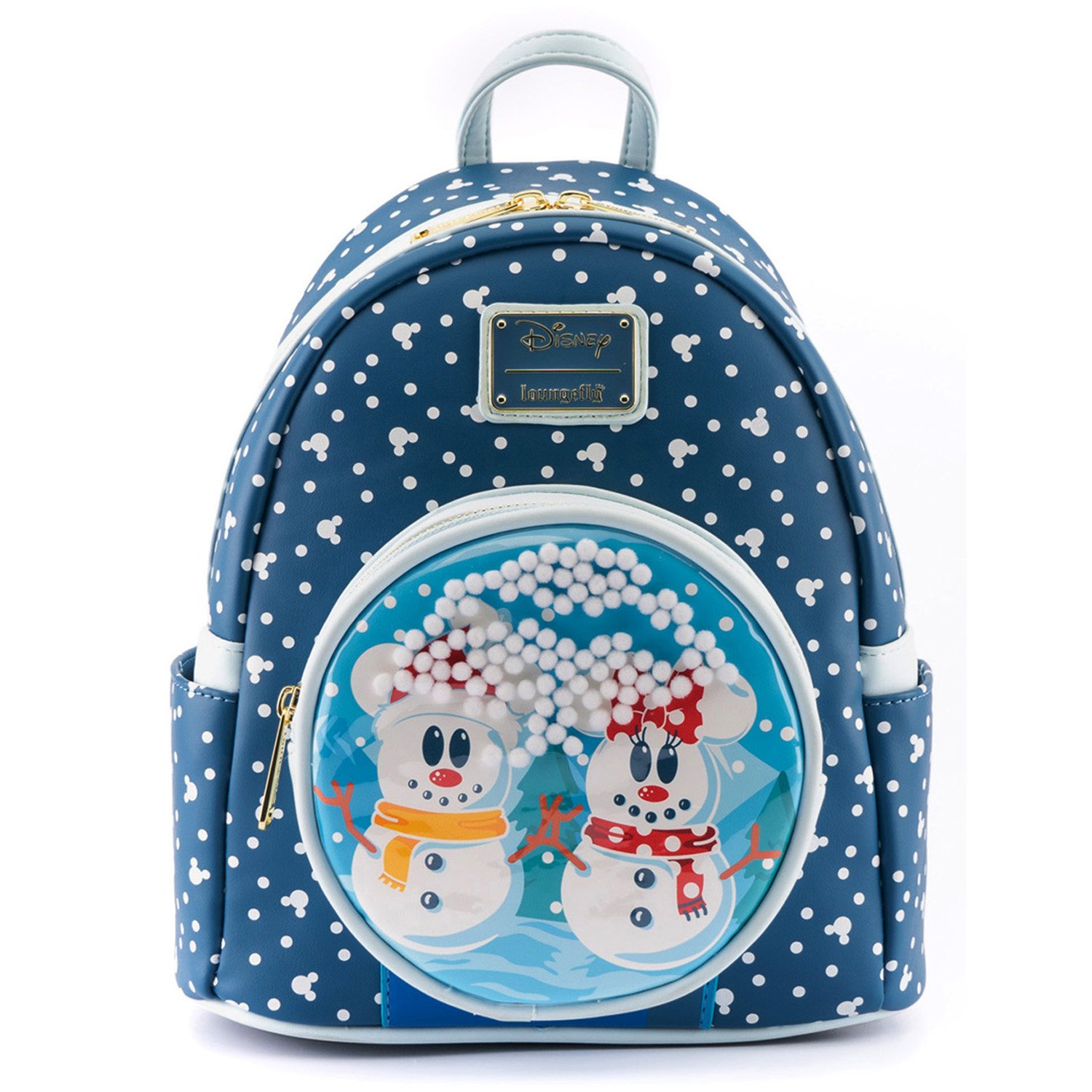 Disney Snowman Mickey and Minnie Mouse Snow Globe Mini Backpack