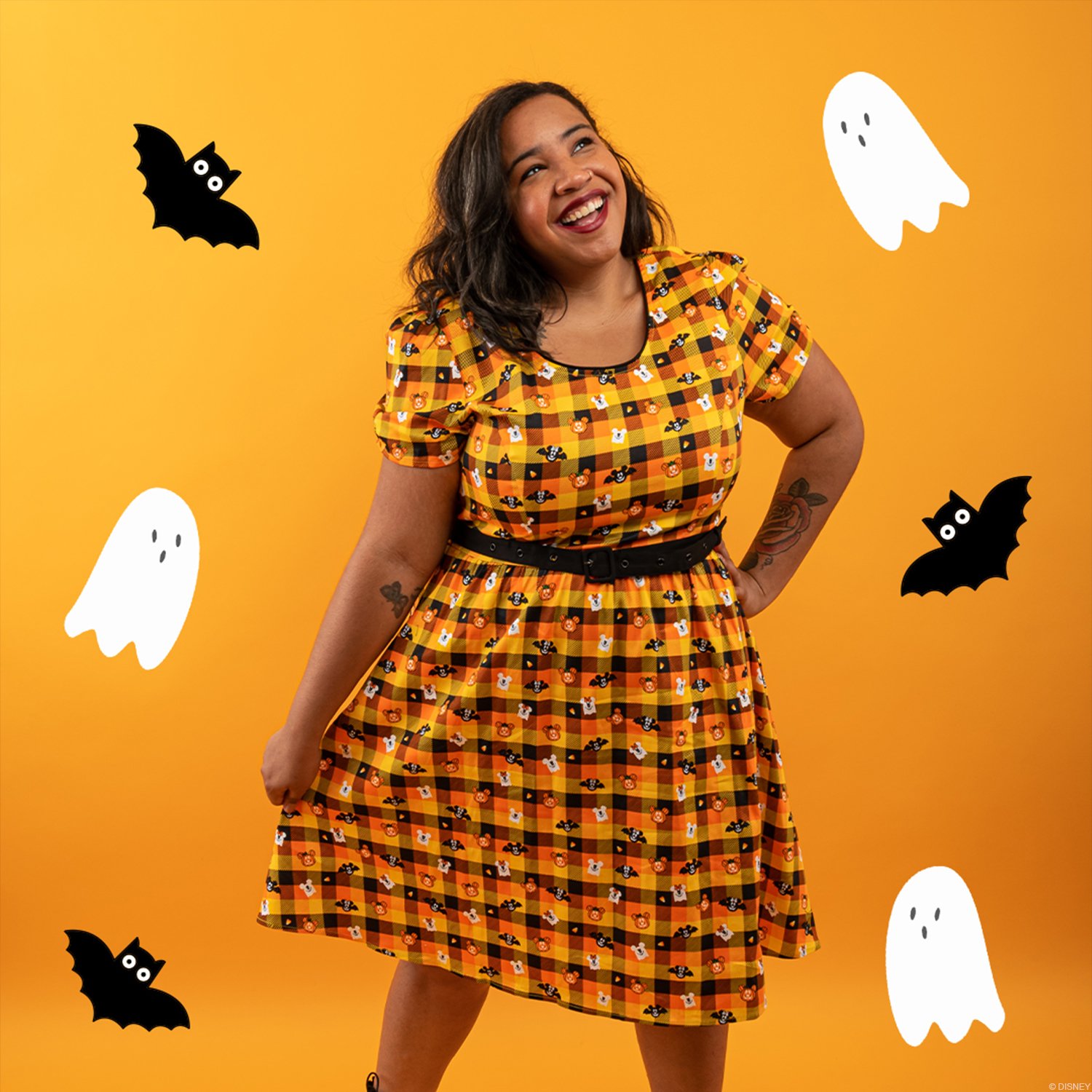 Disney Stitch Shoppe Spooky Mickey and Minnie Mouse  Laci  Dress