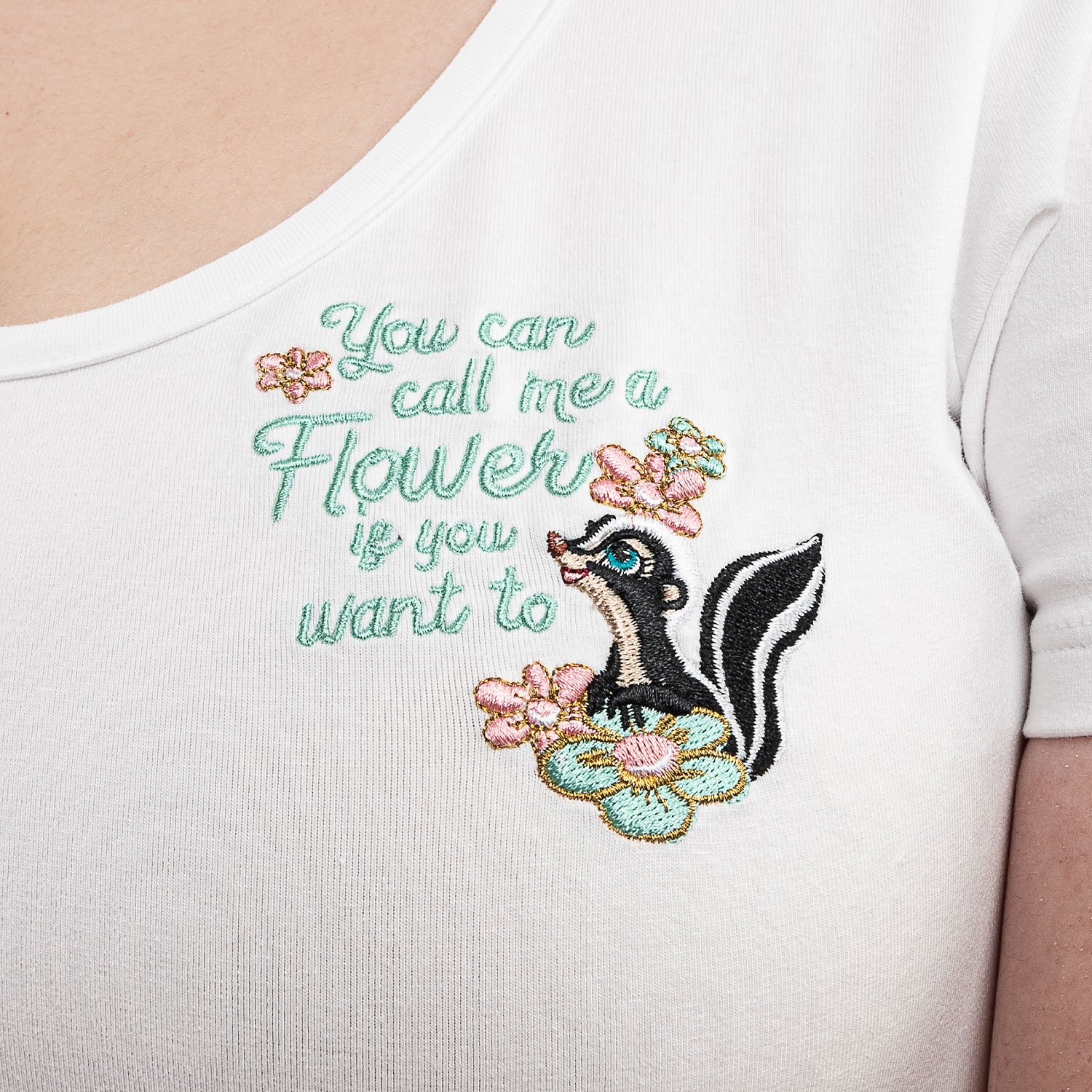 Disney Stitch Shoppe Bambi  Kelly  Embroidered Fashion Top