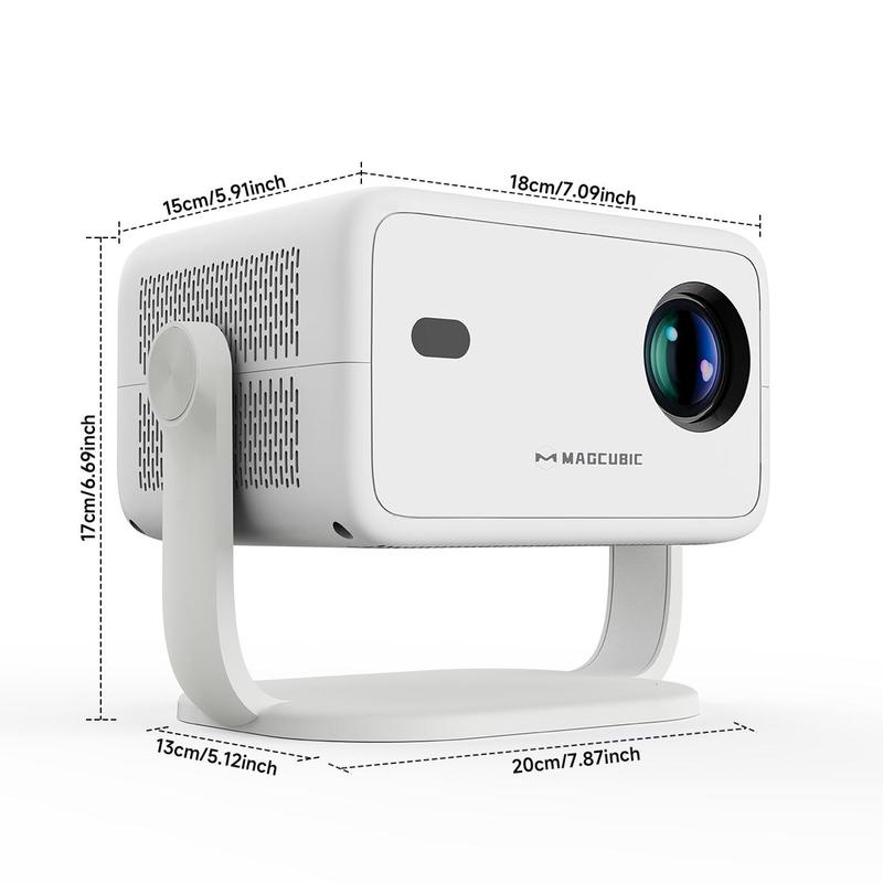 Magcubic 1080P Auto Focus & Keystone Correction Projector, Portable Voice Home Theater Multi Function Projector, Smart Home Cinema Projector for Office, Multifunctional Projector