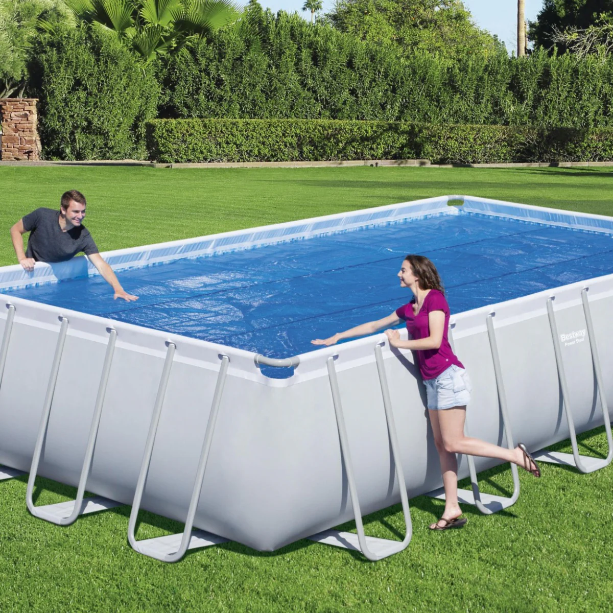 24ft Solar Pool Cover for Power Steel Above Ground Pools