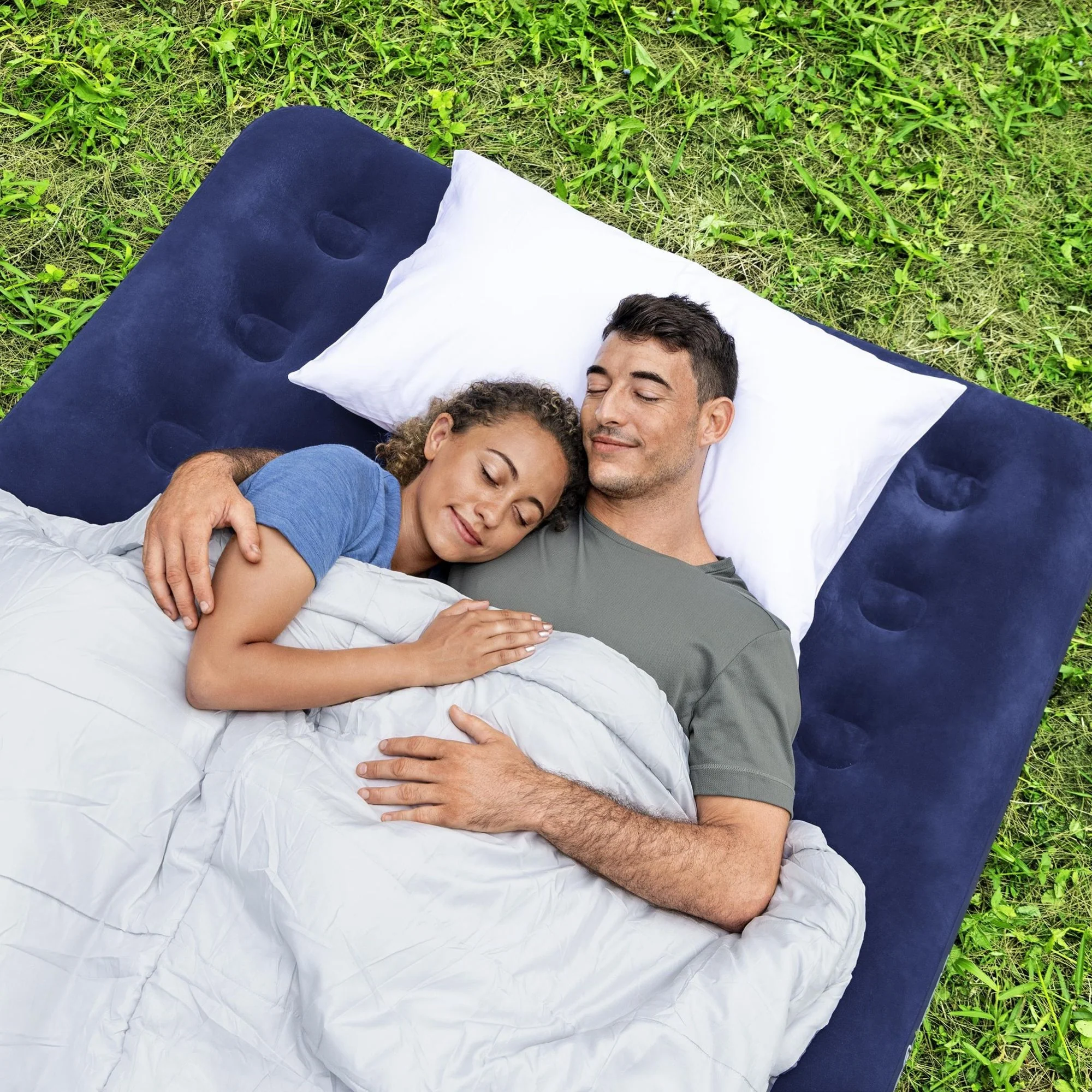 Double Flocked Airbed Inflatable Air Mattress