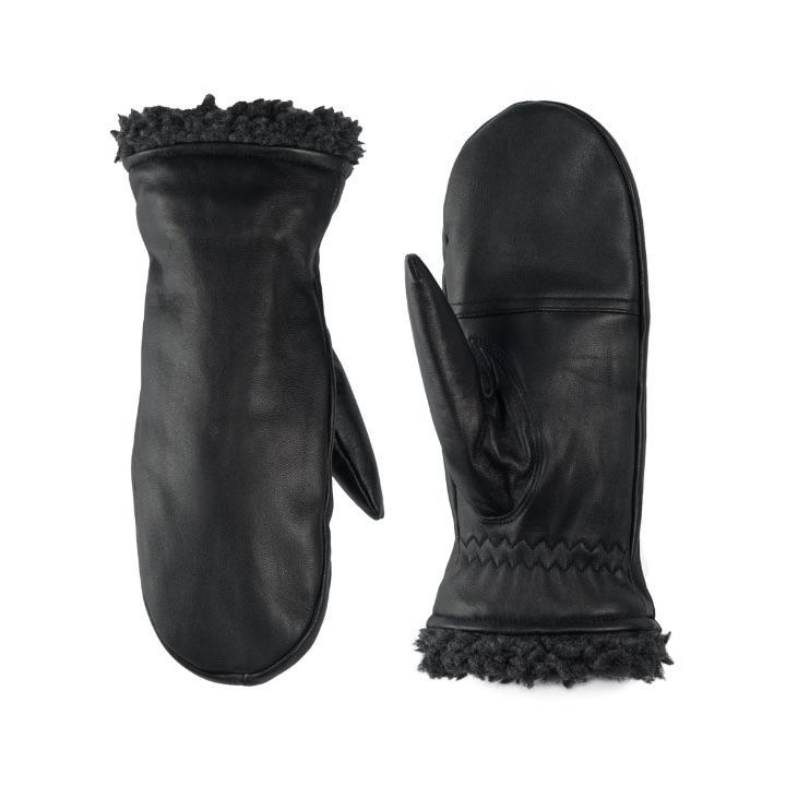 Leather Mitt with Berber Cuff