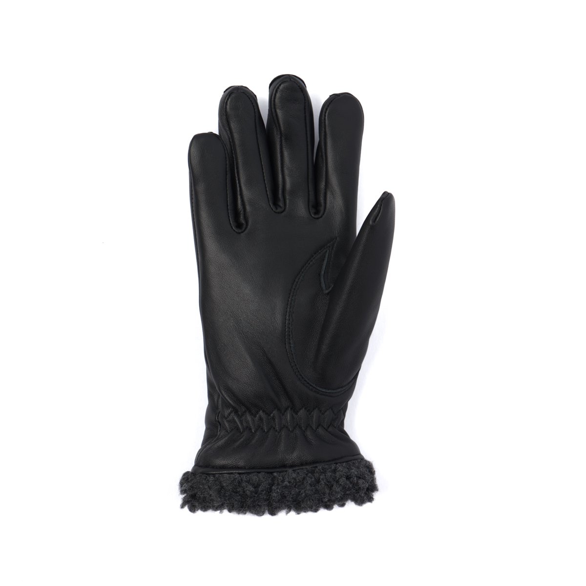 Leather Glove with Berber Cuff