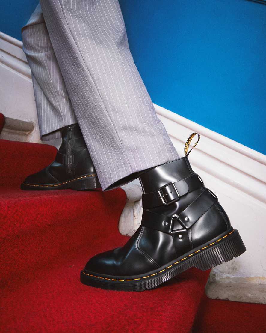 Jaimes Leather Harness Chelsea Boots