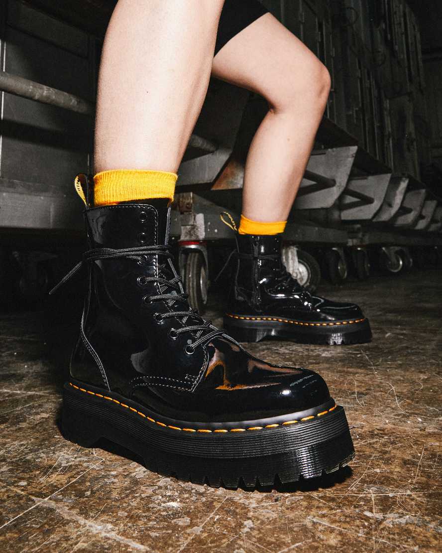 Jadon Patent Leather Platform Boots