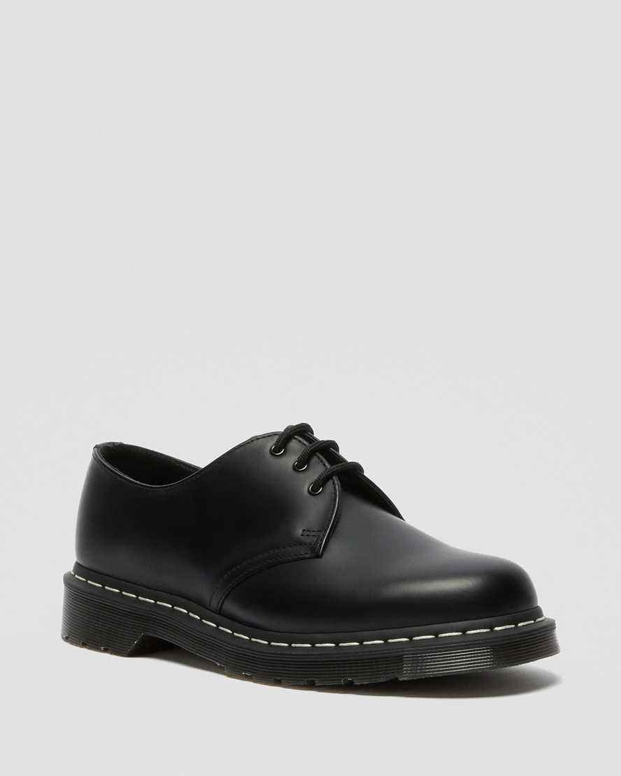 1461 WHITE STITCH LEATHER SHOES