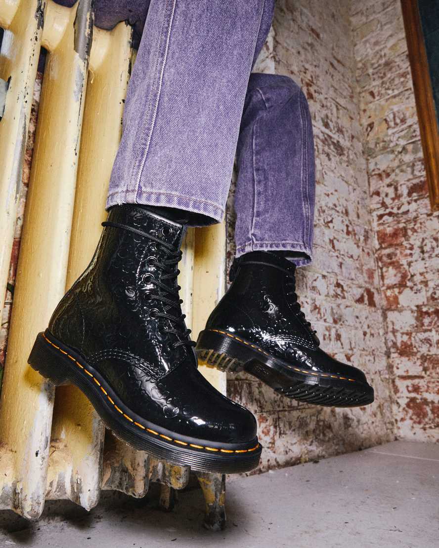 1460 Leopard Emboss Patent Leather Boots