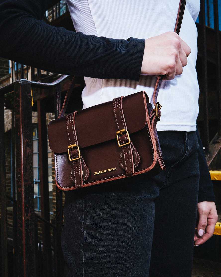 7 INCH LEATHER SATCHEL