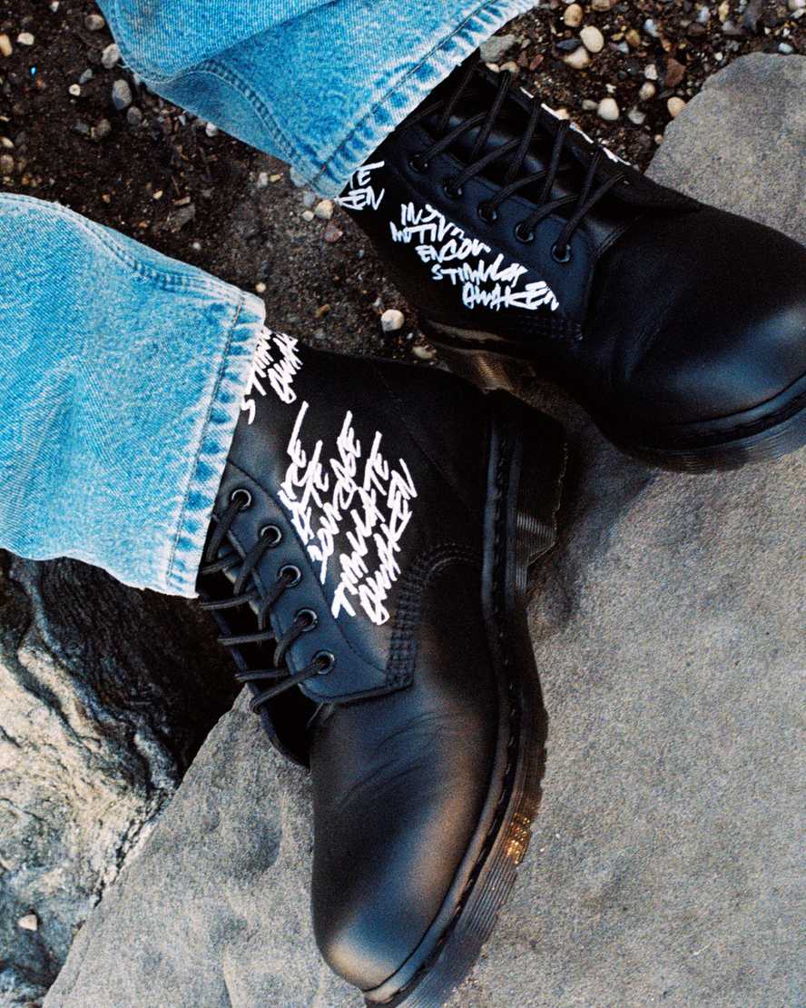 1460 Embroidered?Futura Leather Boots