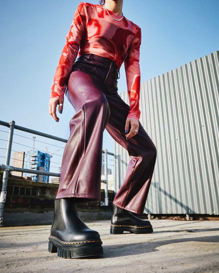 Audrick Leather Platform Chelsea Boots