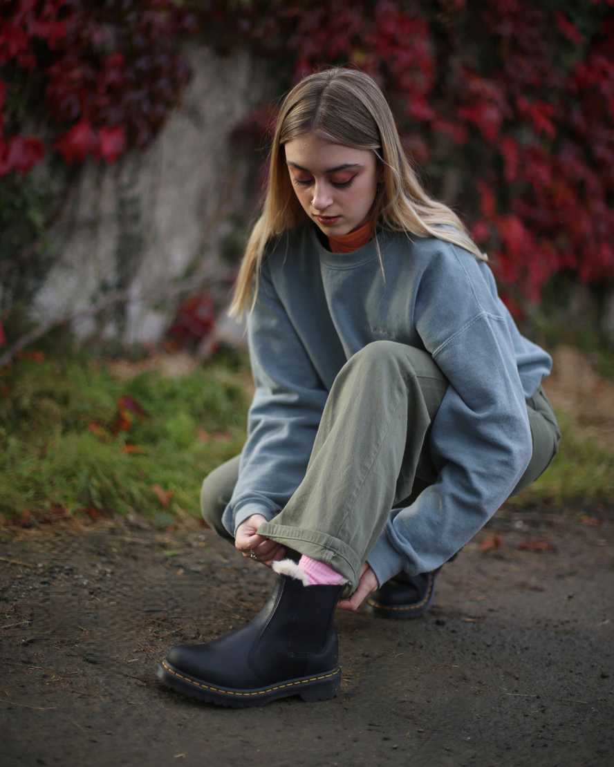 2976 LEONORE FAUX FUR LINED CHELSEA BOOTS