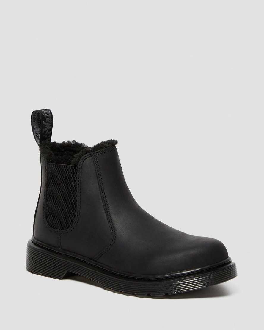 JUNIOR 2976 FAUX FUR LINED LEATHER CHELSEA BOOTS