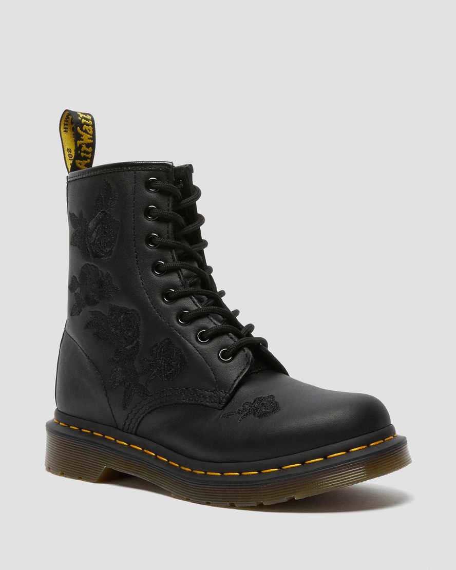 1460 VONDA MONO FLORAL LEATHER ANKLE BOOTS
