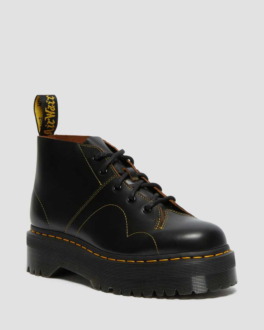 CHURCH QUAD LEATHER PLATFORM BOOTS